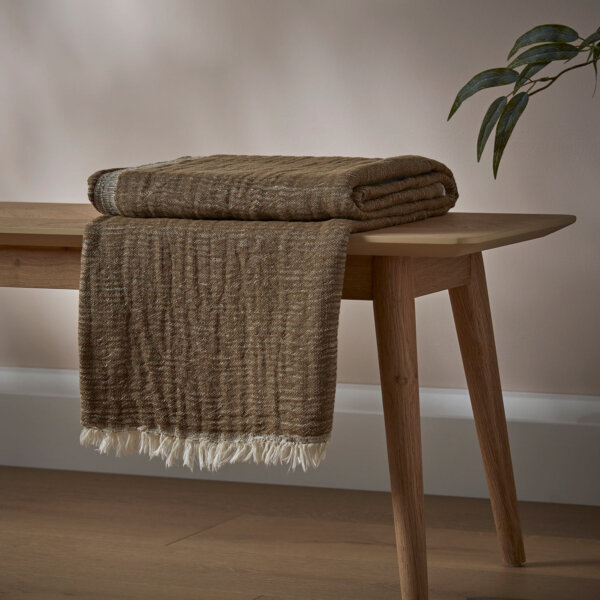 Brecon Throw Dark Ochre