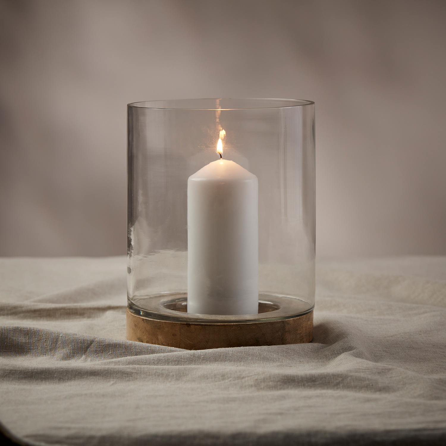 Shop Hingston Hurricane Lantern Glass Lantern, Natural Lantern