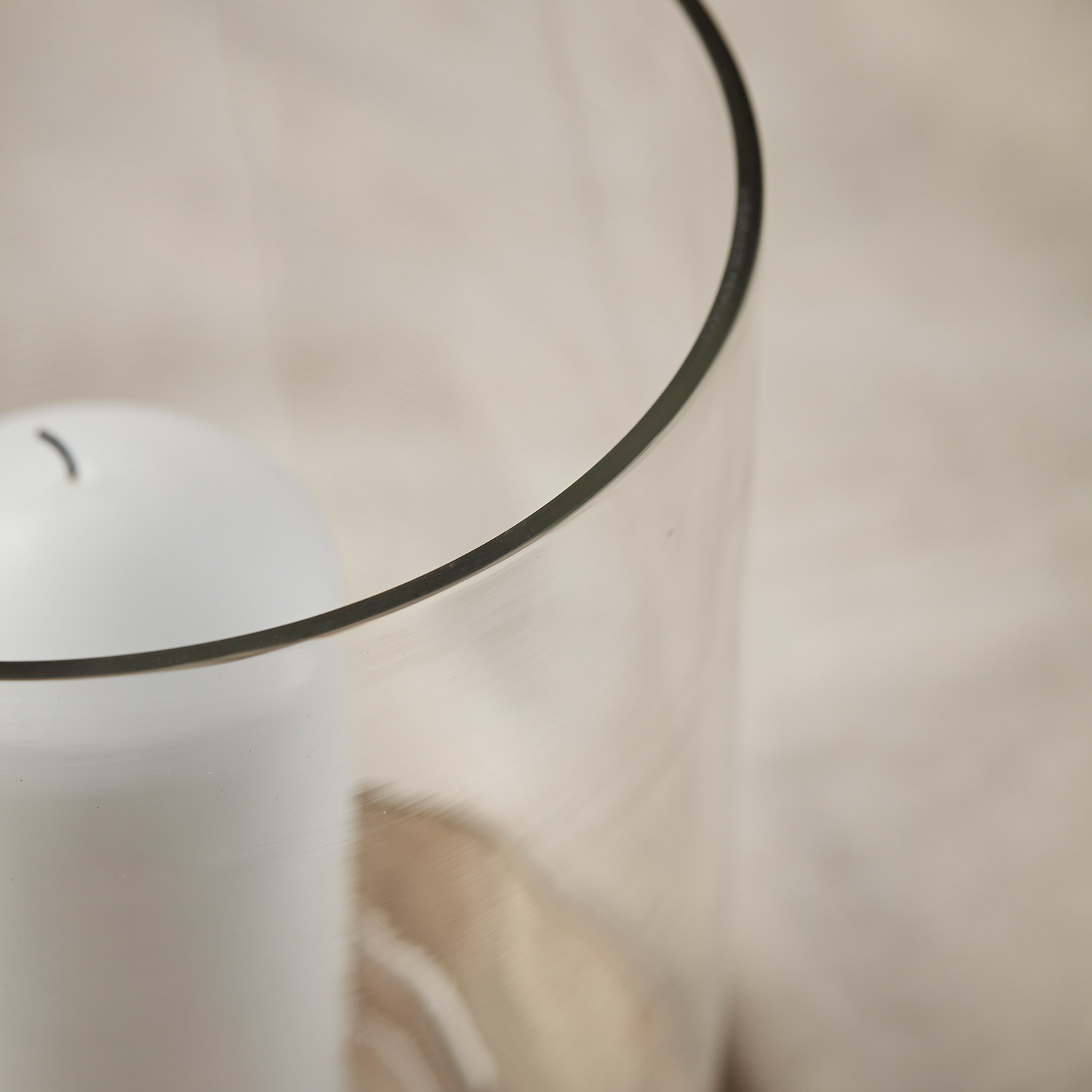 Shop Hingston Hurricane Lantern Glass Lantern, Natural Lantern