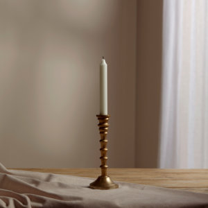 Sampford Candleholder Small Antique Brass
