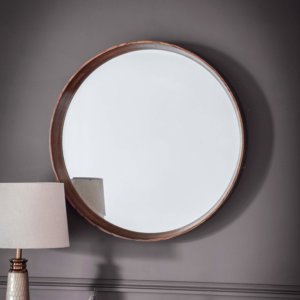 Solent Mirror Walnut 73.5cm