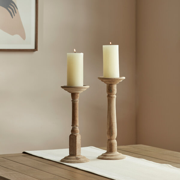 Ide Candleholder Pair Medium Natural