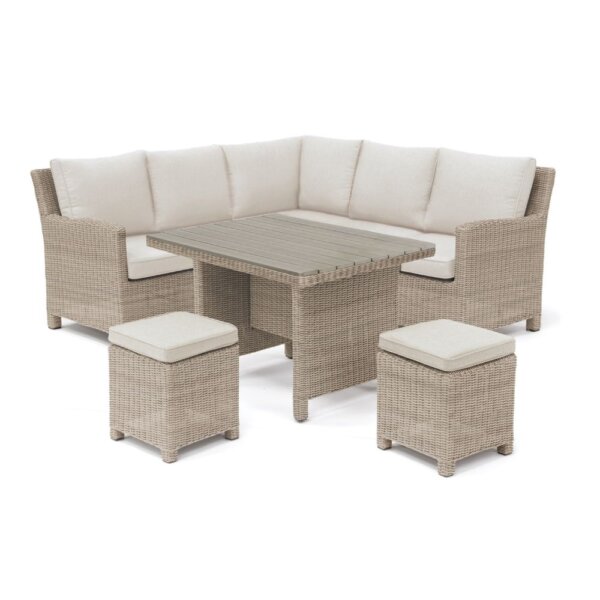Kettler Palma Mini Dining Corner Set With Slat Table – oyster - cut out