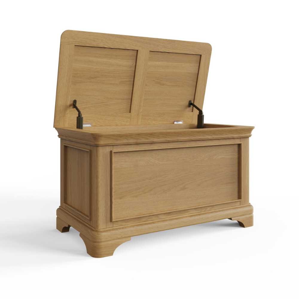 The Serenity Blanket Box Classic Oak Inside Out Living